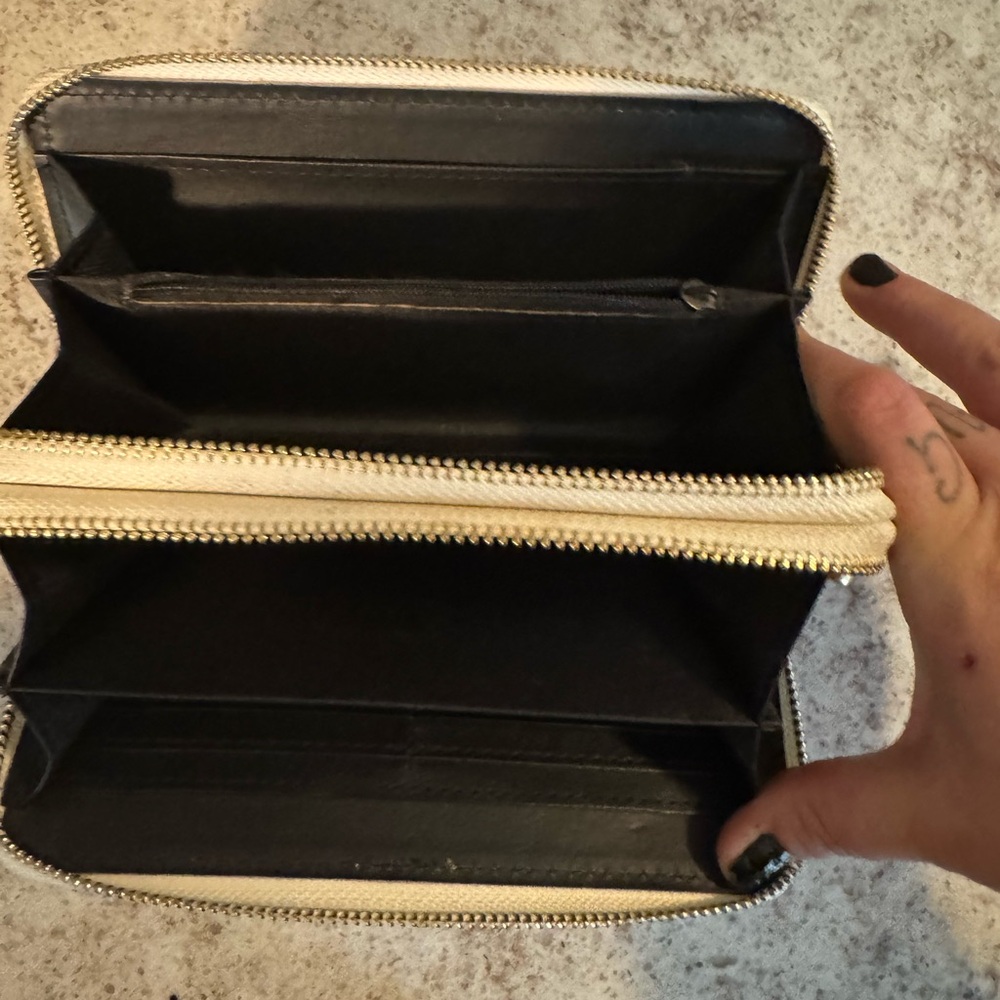 Beige Textured Wallet - Picture 3 of 3